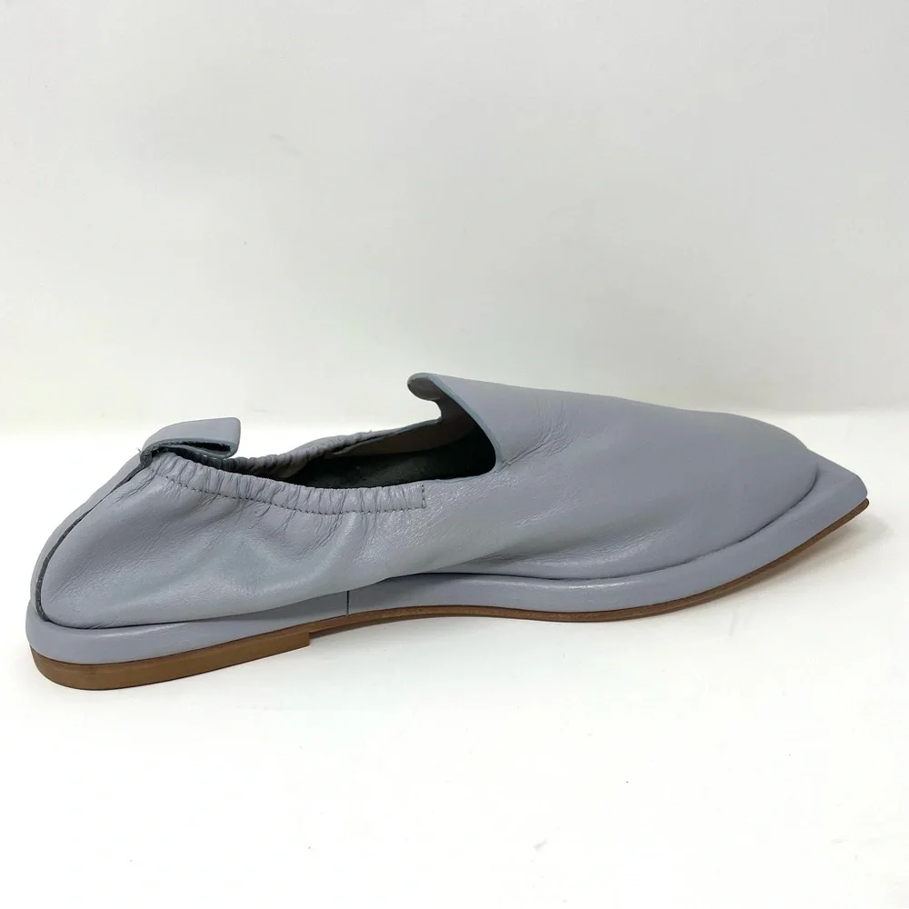 Wal & Pai Malaga Flat Modern Loafer in Concrete Nappa Size 37 New in Box